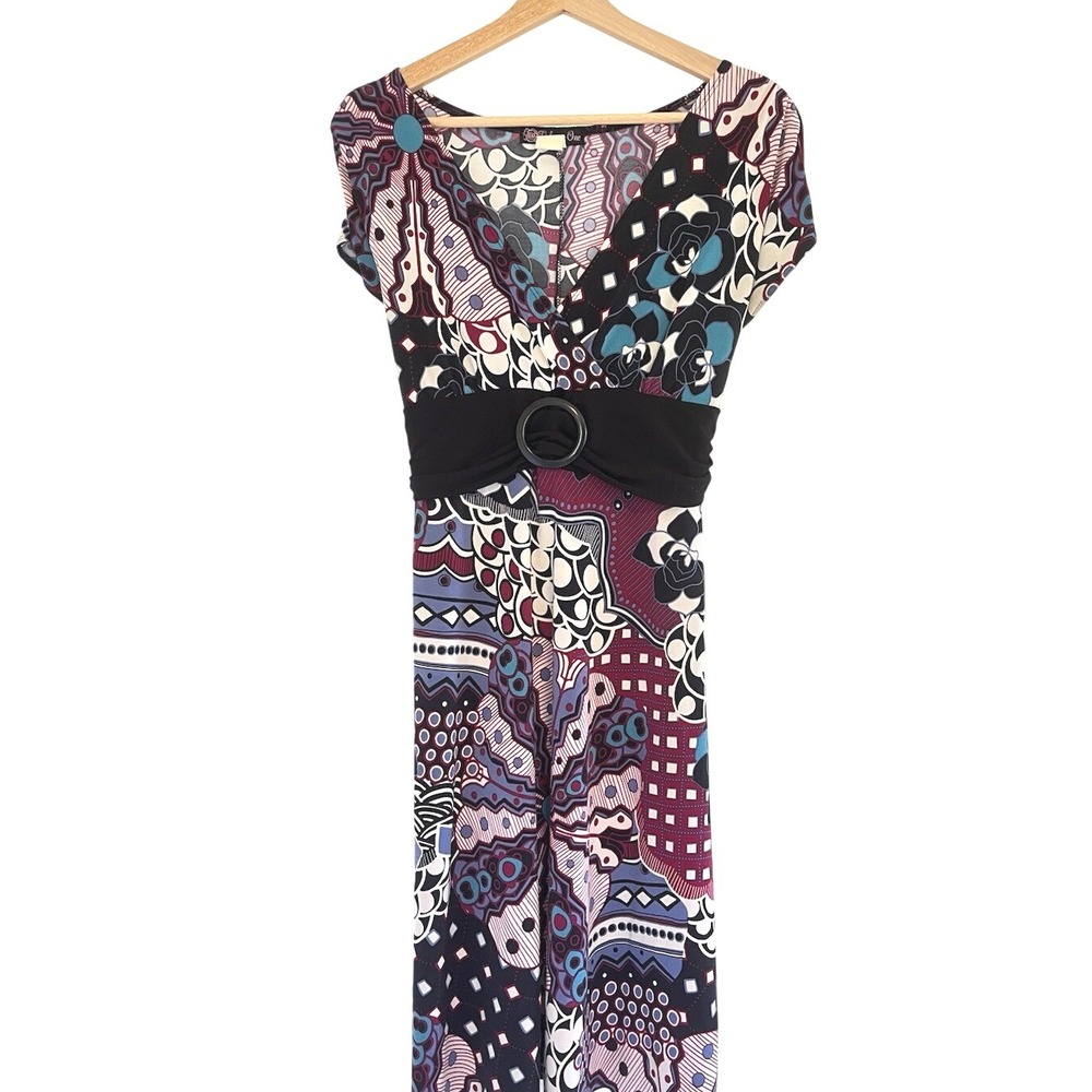 Vintage Volume One Geometric‎ Floral Dress 90s Retro Bold Statement 8